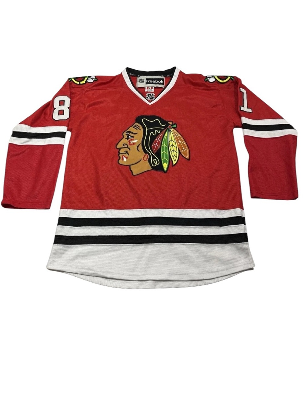 Chicago Blackhawks Jersey Men's 48 Md Black NHL Hockey Marian Hossa 81 Reebok